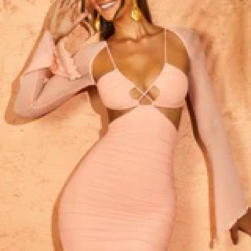 OH POLLY -STRAPPY MINI DRESS IN BLUSH US SIZE 6